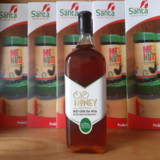 Mật ong đa hoa Santa - Chai thủy tinh 600ml